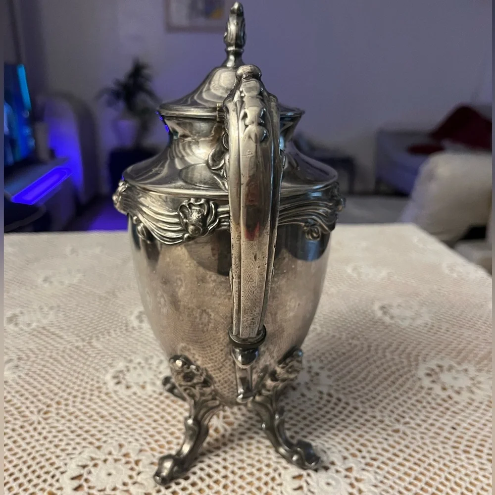 Vintage Victorian Silver on copper teapot